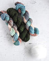 Destination Yarn Knitting Kit Amalfi Coast / Olive Arctic Sky Hat and Mitts Kit