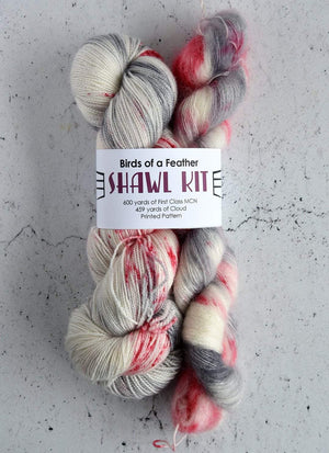 Birds of a Feather Shawl Kit - Mohair and Cashmere