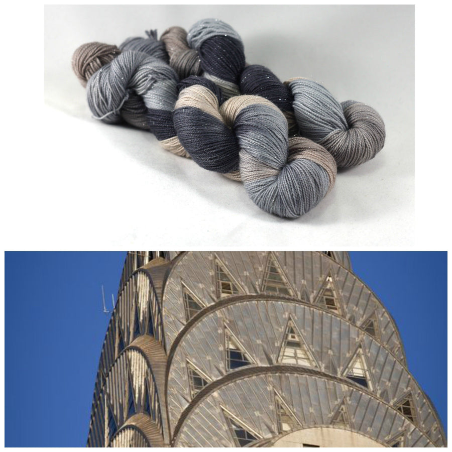 Destination Yarn Knitting Kit Chrysler Building Hat and Mitts - Knitting Kit