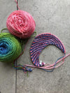 Destination Yarn Knitting Kit Hug Shot Kit - Yarn Friends Kit - Sea Glass / Plumeria