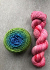 Destination Yarn Knitting Kit Hug Shot Kit - Yarn Friends Kit - Sea Glass / Plumeria