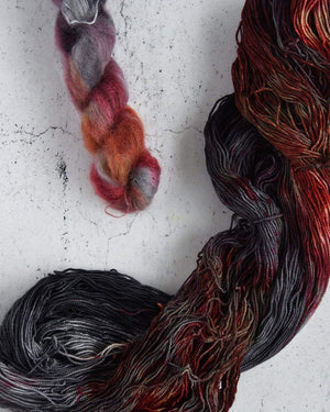 Destination Yarn Knitting Kit Mardi Gras Birds of a Feather Shawl Kit - Mohair and Cashmere