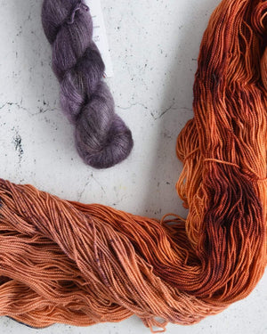 Destination Yarn Knitting Kit Mardi Gras Birds of a Feather Shawl Kit - Mohair and Cashmere