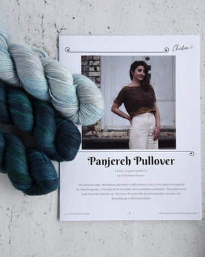 Destination Yarn Knitting Kit Panjereh Pullover - Shoreline
