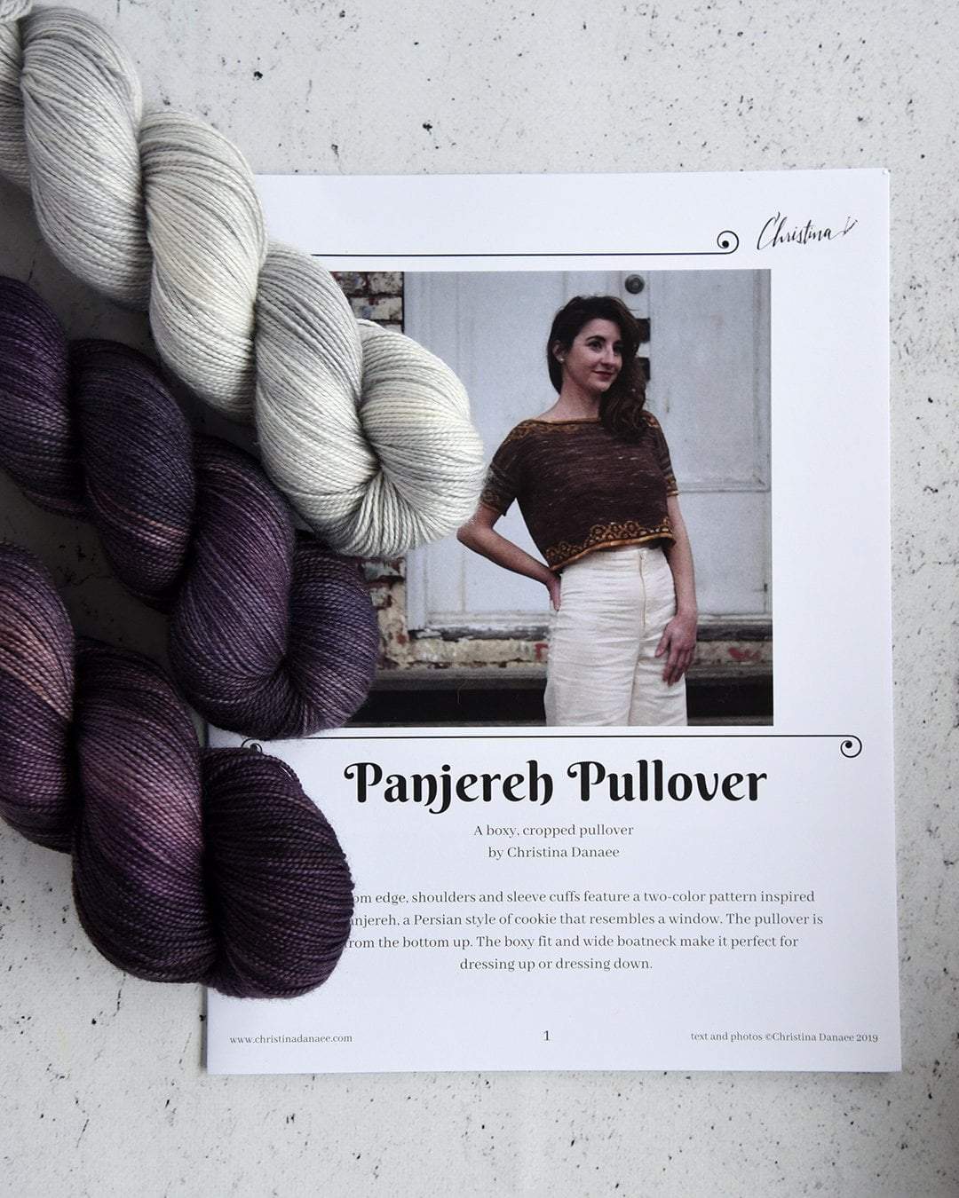 Destination Yarn Knitting Kit Panjereh Pullover - Witching Hour