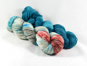 Destination Yarn Knitting Kit Tide Pool, Shining Sea Pendean Shawl Kit