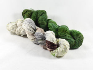 Destination Yarn Knitting Kit Weald and Downland, English Yew Pendean Shawl Kit