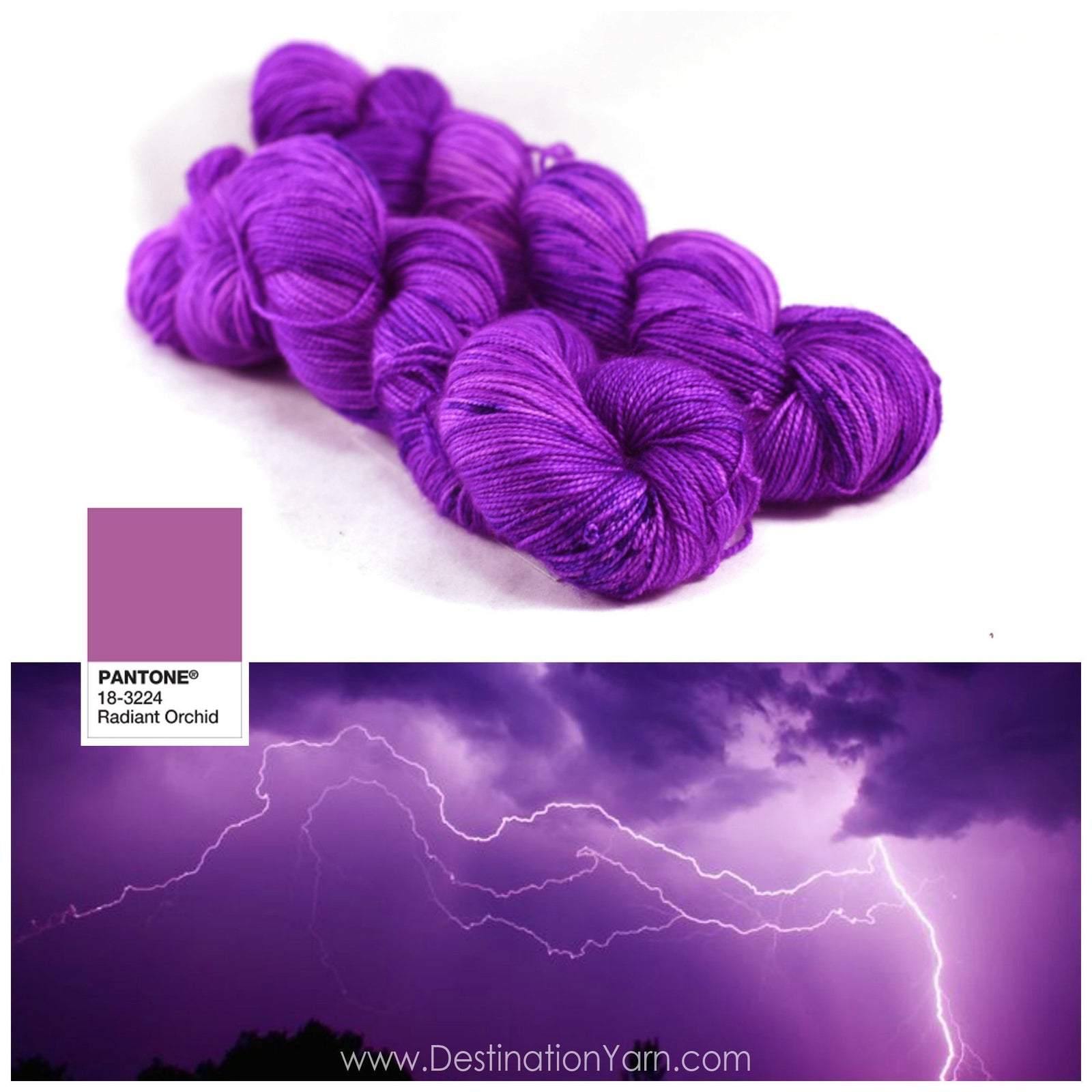 Destination Yarn Lace/Mohair Electric Storm - Mohair