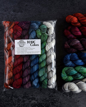 Destination Yarn Mini Skein Set Toxic Collection Tonal Colorways - MINI SKEIN SET